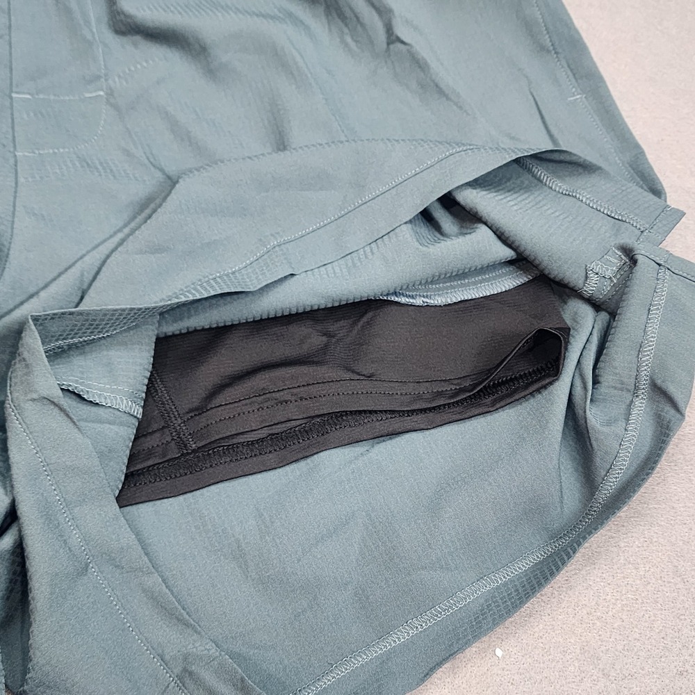 prAna‎ Peak To Pavement Lined Short Grey Blue Performance Mens XL 6in - Picture 5 of 7